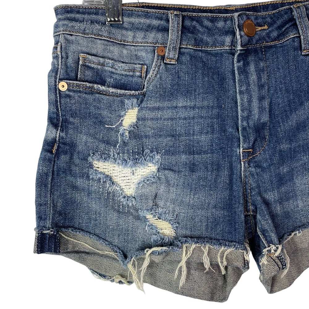 Blank NYC Shorts The Fulton Distressed Raw Hem Size 27 - Picture 2 of 9